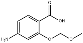 Benzoic acid, 4-amino-2-(methoxymethoxy)- (9CI) 结构式