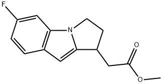 1H-Pyrrolo[1,2-a]indole-1-acetic acid, 6-fluoro-2,3-dihydro-, Methyl ester 结构式