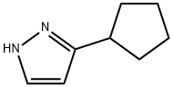 3-cyclopentyl-1H-pyrazole 结构式