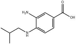 Benzoic acid, 3-amino-4-[(2-methylpropyl)amino]- (9CI) 结构式