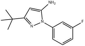 5-叔丁基-2-(3-氟-苯基)-2H-吡唑-3-基胺 结构式