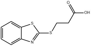3-(2-苯并噻唑硫代)丙酸 结构式