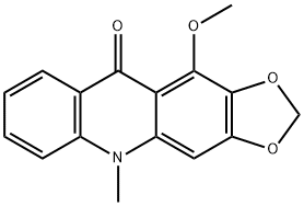 11-Methoxy-5-methyl-1,3-dioxolo[4,5-b]acridin-10(5H)-one 结构式