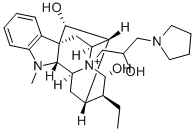 (17R,21-alpha)-17,21-Dihydroxy-4-(2-hydroxy-3-pyrrolidinopropyl)ajmala nium 结构式