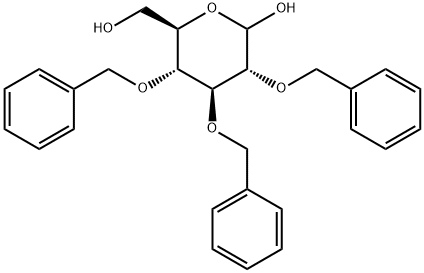 2,3,4-三-O-(苯基甲基)-D-吡喃葡萄糖 结构式