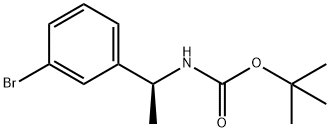 (S)-N-BOC-1-(3-溴苯基)乙胺 结构式