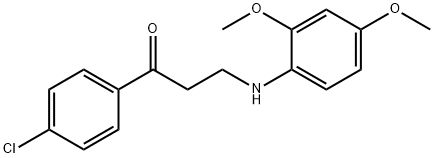 1-(4-CHLOROPHENYL)-3-(2,4-DIMETHOXYANILINO)-1-PROPANONE 结构式