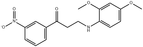 3-(2,4-DIMETHOXYANILINO)-1-(3-NITROPHENYL)-1-PROPANONE 结构式