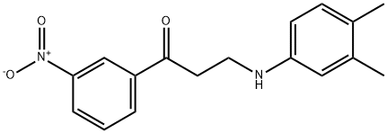 3-(3,4-DIMETHYLANILINO)-1-(3-NITROPHENYL)-1-PROPANONE 结构式