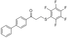 1-[1,1'-BIPHENYL]-4-YL-3-[(2,3,4,5,6-PENTAFLUOROPHENYL)SULFANYL]-1-PROPANONE 结构式