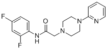 N-(2,4-DIFLUOROPHENYL)-2-[4-(2-PYRIDINYL)PIPERAZINO]ACETAMIDE 结构式