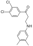 1-(3,4-DICHLOROPHENYL)-3-(3,4-DIMETHYLANILINO)-1-PROPANONE 结构式