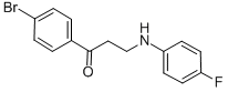 1-(4-BROMOPHENYL)-3-(4-FLUOROANILINO)-1-PROPANONE 结构式