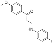 3-(4-FLUOROANILINO)-1-(4-METHOXYPHENYL)-1-PROPANONE 结构式