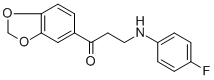 1-(1,3-BENZODIOXOL-5-YL)-3-(4-FLUOROANILINO)-1-PROPANONE 结构式