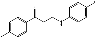 3-(4-FLUOROANILINO)-1-(4-METHYLPHENYL)-1-PROPANONE 结构式