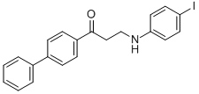 1-[1,1'-BIPHENYL]-4-YL-3-(4-IODOANILINO)-1-PROPANONE 结构式