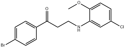 1-(4-BROMOPHENYL)-3-(5-CHLORO-2-METHOXYANILINO)-1-PROPANONE 结构式