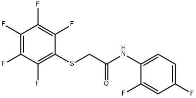 N-(2,4-DIFLUOROPHENYL)-2-[(2,3,4,5,6-PENTAFLUOROPHENYL)SULFANYL]ACETAMIDE 结构式