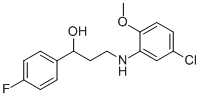 3-(5-CHLORO-2-METHOXYANILINO)-1-(4-FLUOROPHENYL)-1-PROPANOL 结构式