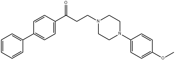 1-[1,1'-BIPHENYL]-4-YL-3-[4-(4-METHOXYPHENYL)PIPERAZINO]-1-PROPANONE 结构式