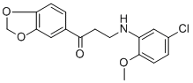 1-(1,3-BENZODIOXOL-5-YL)-3-(5-CHLORO-2-METHOXYANILINO)-1-PROPANONE 结构式