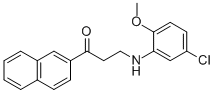 3-(5-CHLORO-2-METHOXYANILINO)-1-(2-NAPHTHYL)-1-PROPANONE 结构式