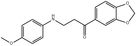 1-(1,3-BENZODIOXOL-5-YL)-3-(4-METHOXYANILINO)-1-PROPANONE 结构式