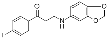 3-(1,3-BENZODIOXOL-5-YLAMINO)-1-(4-FLUOROPHENYL)-1-PROPANONE 结构式