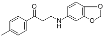 3-(1,3-benzodioxol-5-ylamino)-1-(4-methylphenyl)-1-propanone 结构式