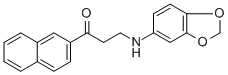 3-(1,3-benzodioxol-5-ylamino)-1-(2-naphthyl)-1-propanone 结构式