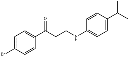 1-(4-BROMOPHENYL)-3-(4-ISOPROPYLANILINO)-1-PROPANONE 结构式