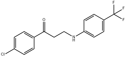 1-(4-CHLOROPHENYL)-3-[4-(TRIFLUOROMETHYL)ANILINO]-1-PROPANONE 结构式