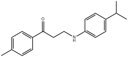 3-(4-ISOPROPYLANILINO)-1-(4-METHYLPHENYL)-1-PROPANONE 结构式