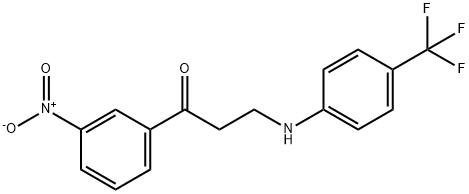 1-(3-NITROPHENYL)-3-[4-(TRIFLUOROMETHYL)ANILINO]-1-PROPANONE 结构式