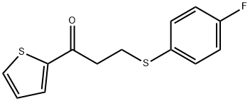 3-[(4-FLUOROPHENYL)SULFANYL]-1-(2-THIENYL)-1-PROPANONE 结构式