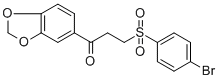 1-(1,3-BENZODIOXOL-5-YL)-3-[(4-BROMOPHENYL)SULFONYL]-1-PROPANONE 结构式