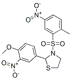 Thiazolidine, 2-(4-methoxy-3-nitrophenyl)-3-[(2-methyl-5-nitrophenyl)sulfonyl]- (9CI) 结构式