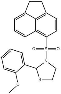 Thiazolidine, 3-[(1,2-dihydro-5-acenaphthylenyl)sulfonyl]-2-(2-methoxyphenyl)- (9CI) 结构式