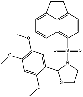 Thiazolidine, 3-[(1,2-dihydro-5-acenaphthylenyl)sulfonyl]-2-(2,4,5-trimethoxyphenyl)- (9CI) 结构式