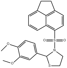 Thiazolidine, 3-[(1,2-dihydro-5-acenaphthylenyl)sulfonyl]-2-(3,4-dimethoxyphenyl)- (9CI) 结构式