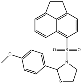 Thiazolidine, 3-[(1,2-dihydro-5-acenaphthylenyl)sulfonyl]-2-(4-methoxyphenyl)- (9CI) 结构式