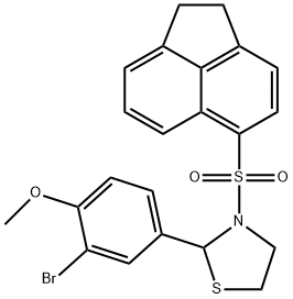 Thiazolidine, 2-(3-bromo-4-methoxyphenyl)-3-[(1,2-dihydro-5-acenaphthylenyl)sulfonyl]- (9CI) 结构式