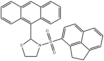 Thiazolidine, 2-(9-anthracenyl)-3-[(1,2-dihydro-3-acenaphthylenyl)sulfonyl]- (9CI) 结构式