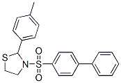 Thiazolidine, 3-([1,1-biphenyl]-4-ylsulfonyl)-2-(4-methylphenyl)- (9CI) 结构式