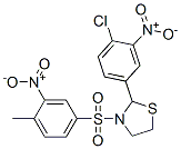 Thiazolidine, 2-(4-chloro-3-nitrophenyl)-3-[(4-methyl-3-nitrophenyl)sulfonyl]- (9CI) 结构式