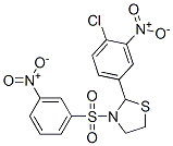 Thiazolidine, 2-(4-chloro-3-nitrophenyl)-3-[(3-nitrophenyl)sulfonyl]- (9CI) 结构式