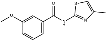 Benzamide, 3-methoxy-N-(4-methyl-2-thiazolyl)- (9CI) 结构式