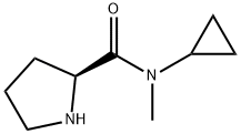 2-Pyrrolidinecarboxamide,N-cyclopropyl-N-methyl-,(2S)-(9CI) 结构式