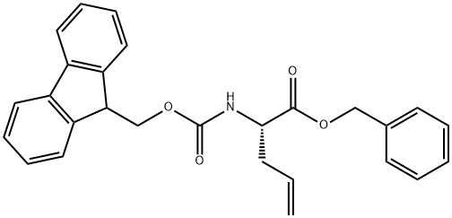 (S)-2-FMOC-AMINO-PENT-4-ENOIC ACID BENZYL ESTER 结构式